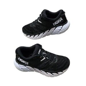 Hoka One One Gaviota 4 Shoes Womens 9D Wide Black White Road Running Sneakers